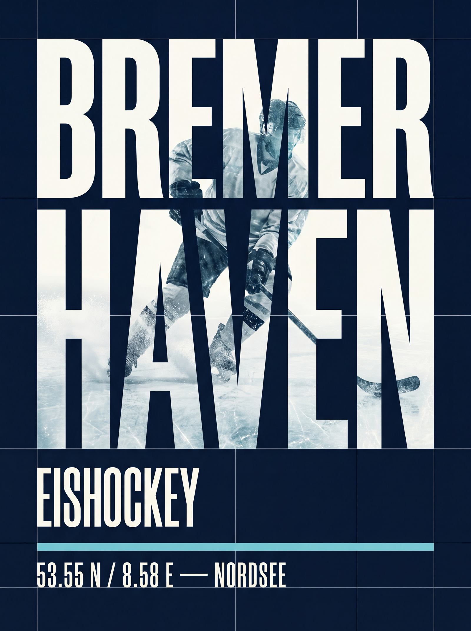 Eishockey Poster Bremerhaven – Kunstdruck Design